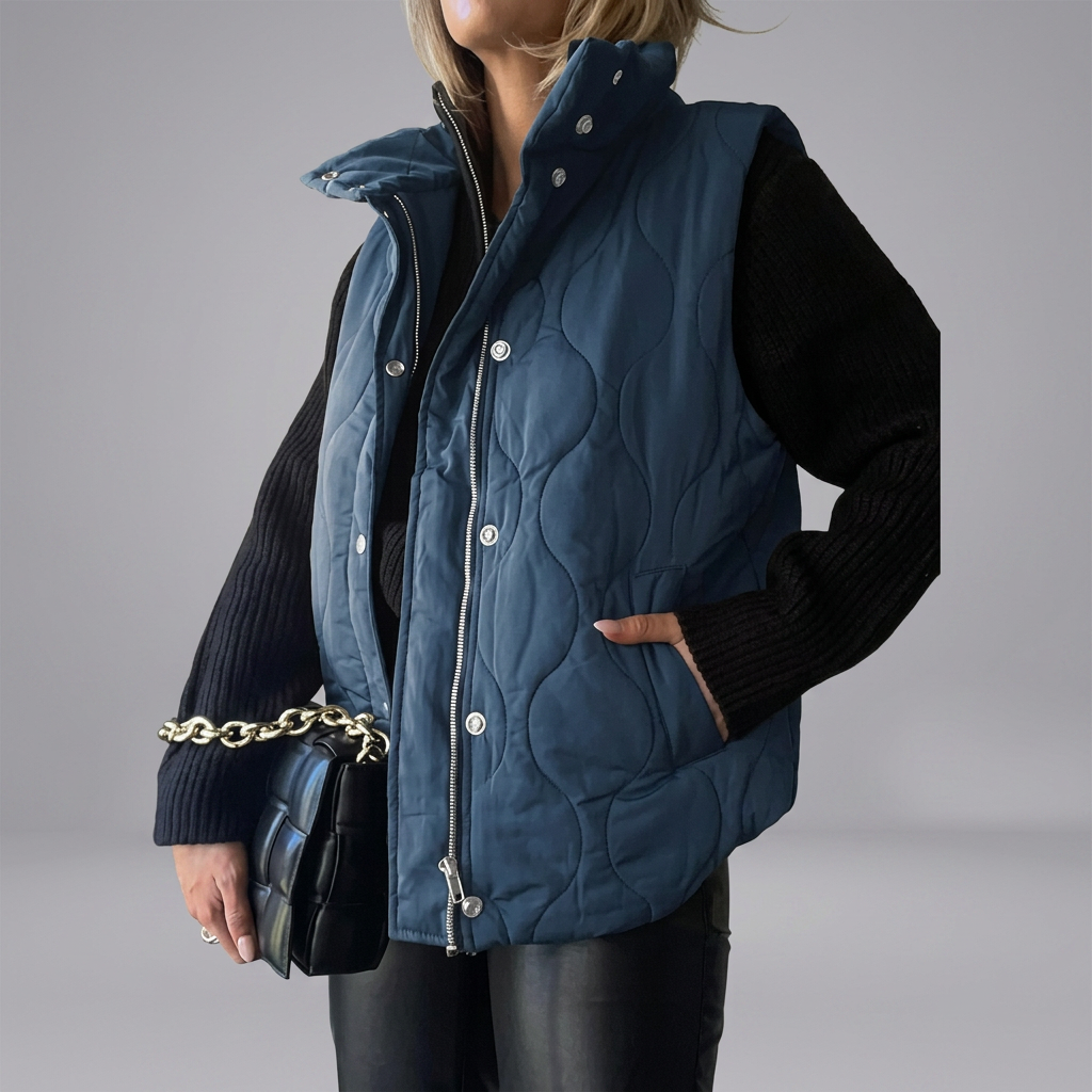 DARCY™ - Chic Lightweight Button-Up Puffer Vest | Elina Dublin