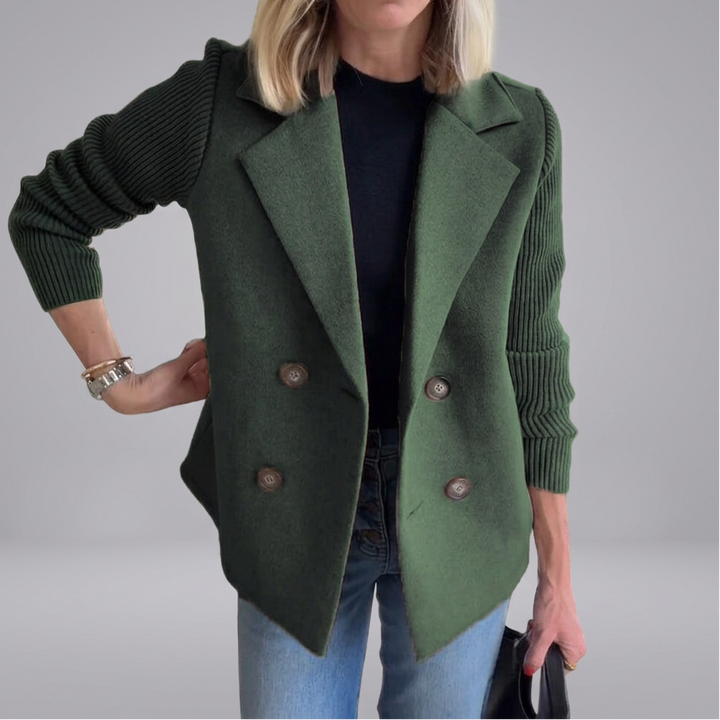 SORELLE™ - Elegant Knit-Sleeve Blazer | Elina Dublin