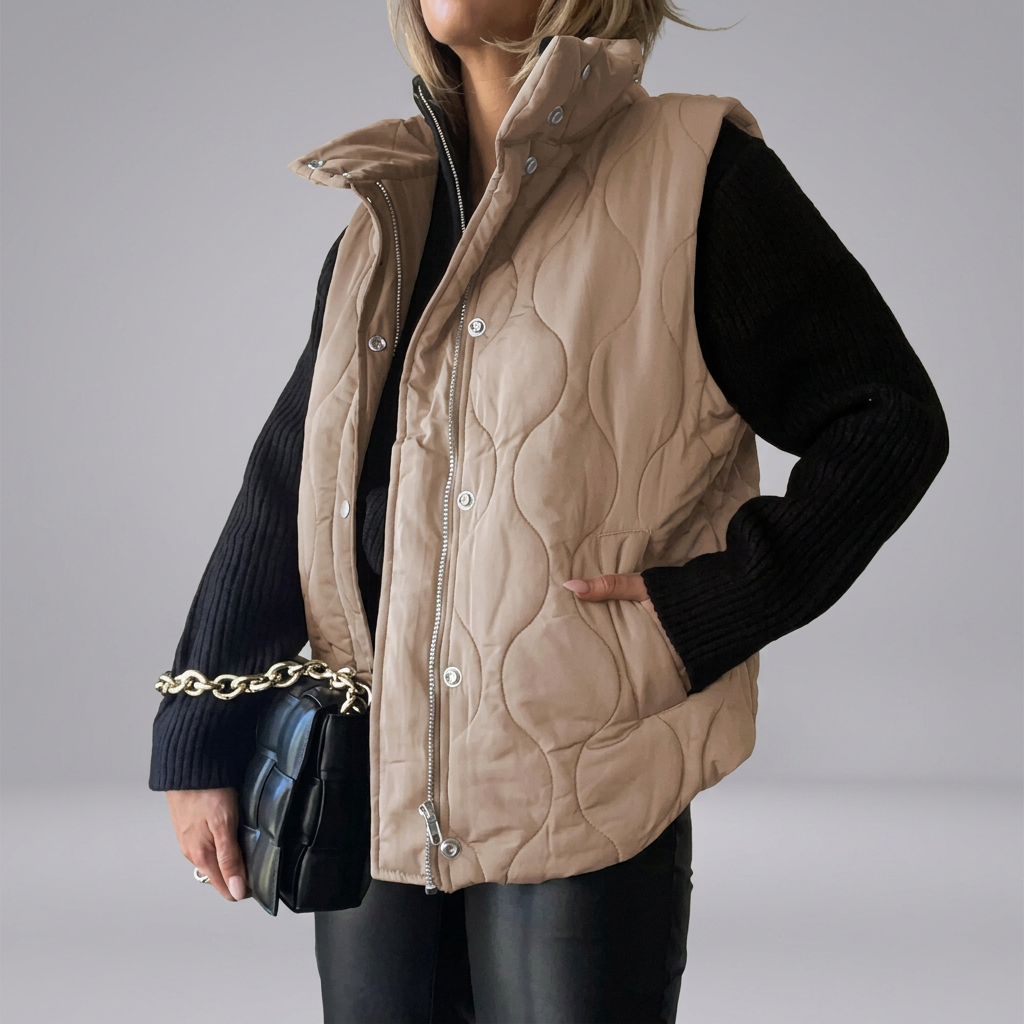 DARCY™ - Chic Lightweight Button-Up Puffer Vest | Elina Dublin