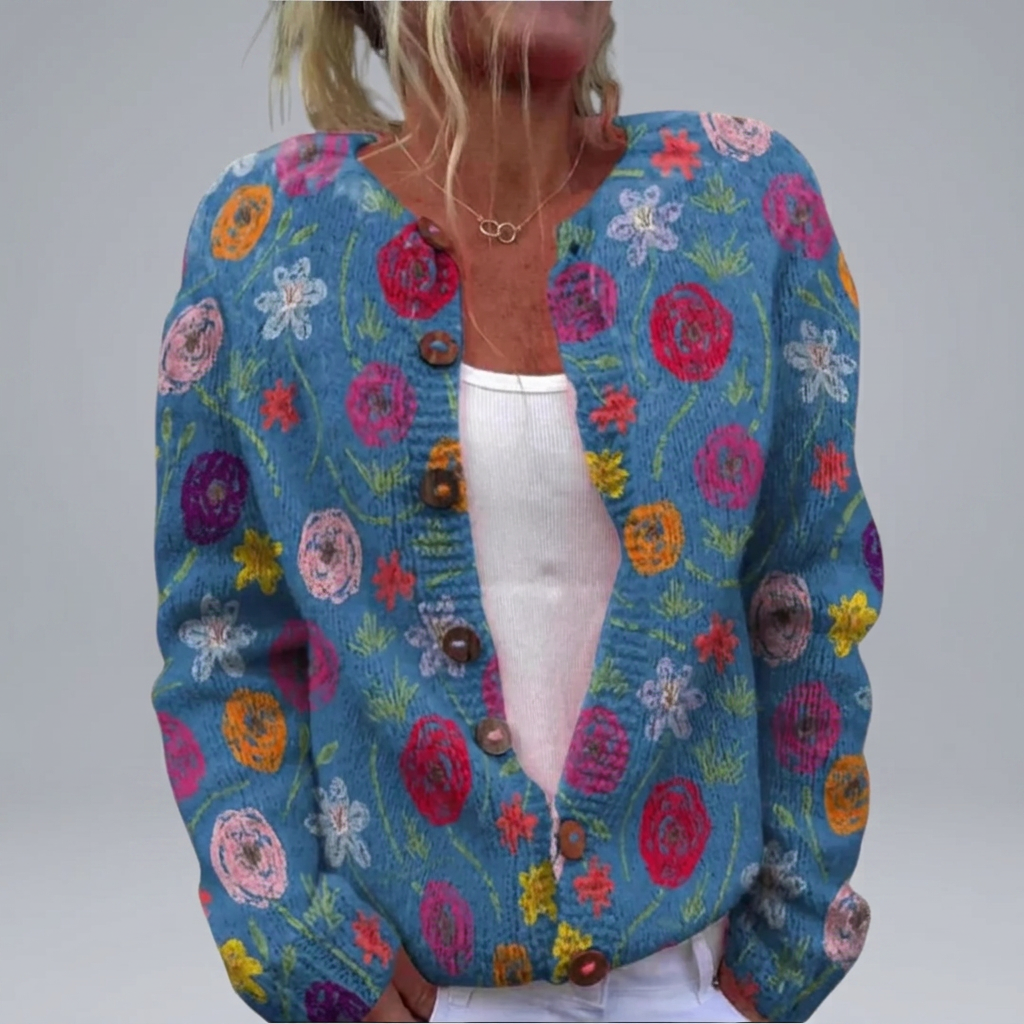 Eabhnat - Harvest Floral Cardigan | Elina Dublin