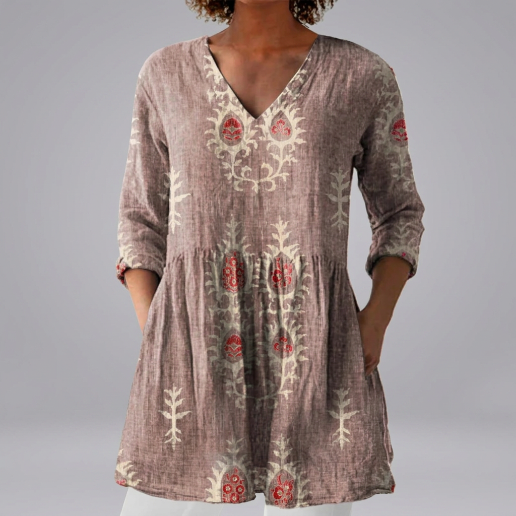 Fidelma - Vibrant Rainbow Blouse | Elina Dublin