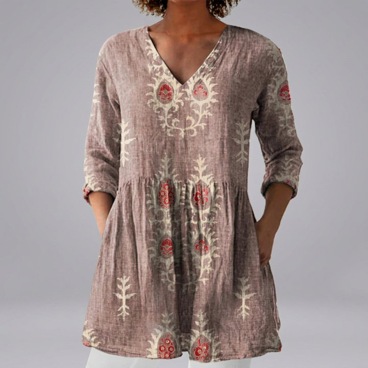 Fidelma - Vibrant Rainbow Blouse | Elina Dublin