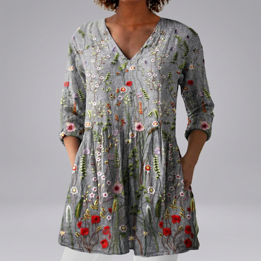 Aoifin - Soft Grey Blouse | Elina Dublin