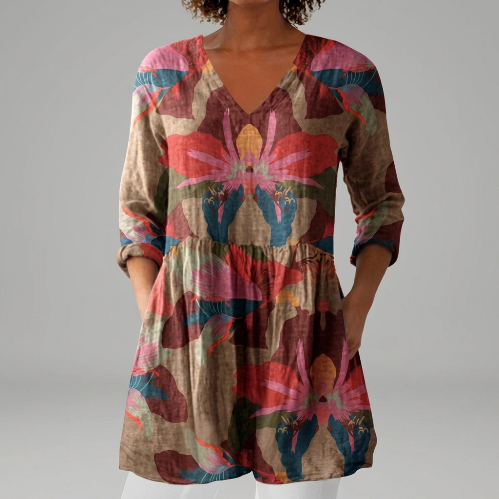 Brighdin - Artful Print Blouse | Elina Dublin