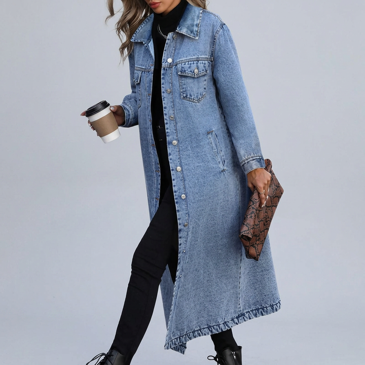 POPS™ – Stylish Button Front Coat | Elina Dublin