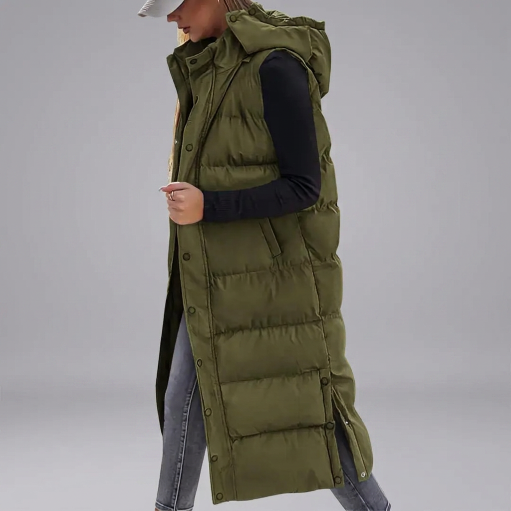 BRYNN™ – Quilted Hooded Zip-Up Puffer Vest | Elina Dublin