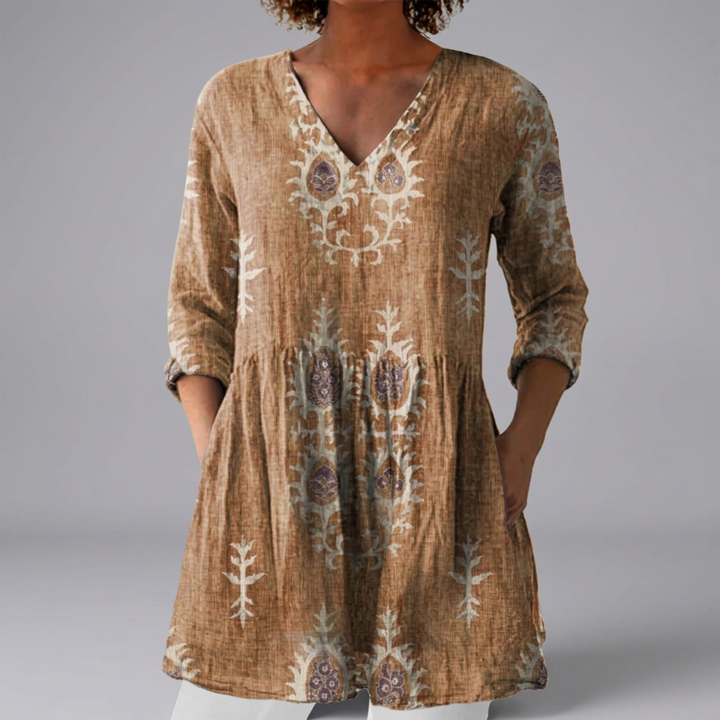 Fidelma - Vibrant Rainbow Blouse | Elina Dublin