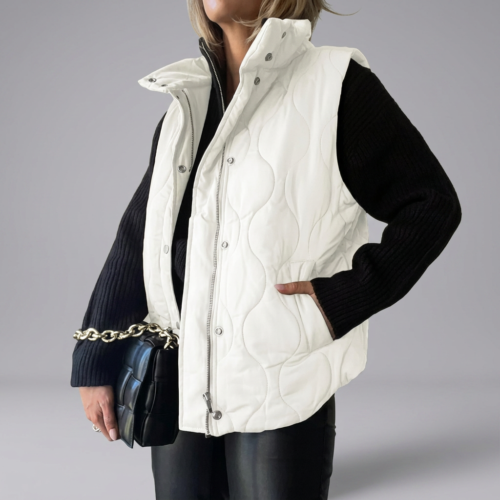 DARCY™ - Chic Lightweight Button-Up Puffer Vest | Elina Dublin