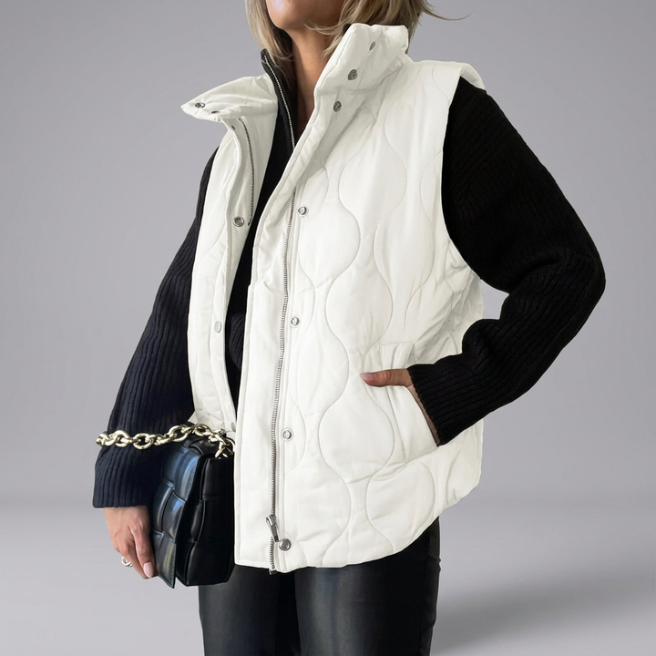 DARCY™ - Chic Lightweight Button-Up Puffer Vest | Elina Dublin