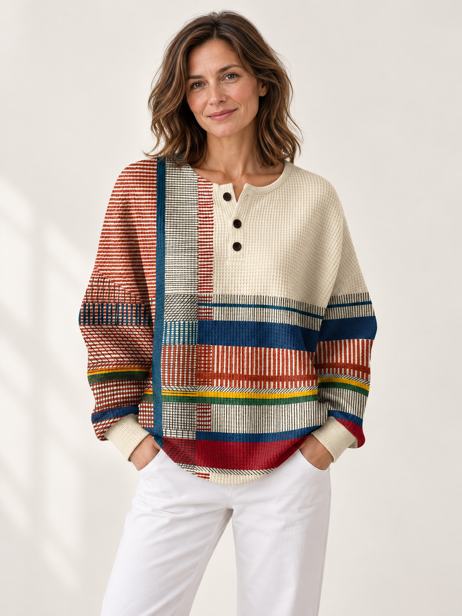 Model wearing the Moira jumper by Elina Dublin