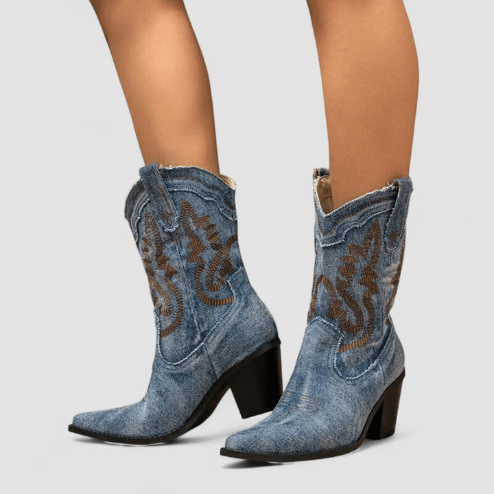 Amélie | Orthopaedic Denim Ankle Boots | Elina Dublin