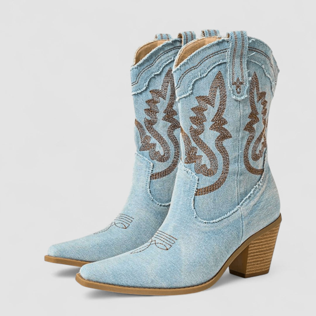 Amélie | Orthopaedic Denim Ankle Boots | Elina Dublin