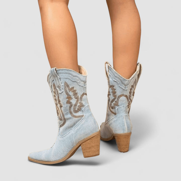Amélie | Orthopaedic Denim Ankle Boots | Elina Dublin