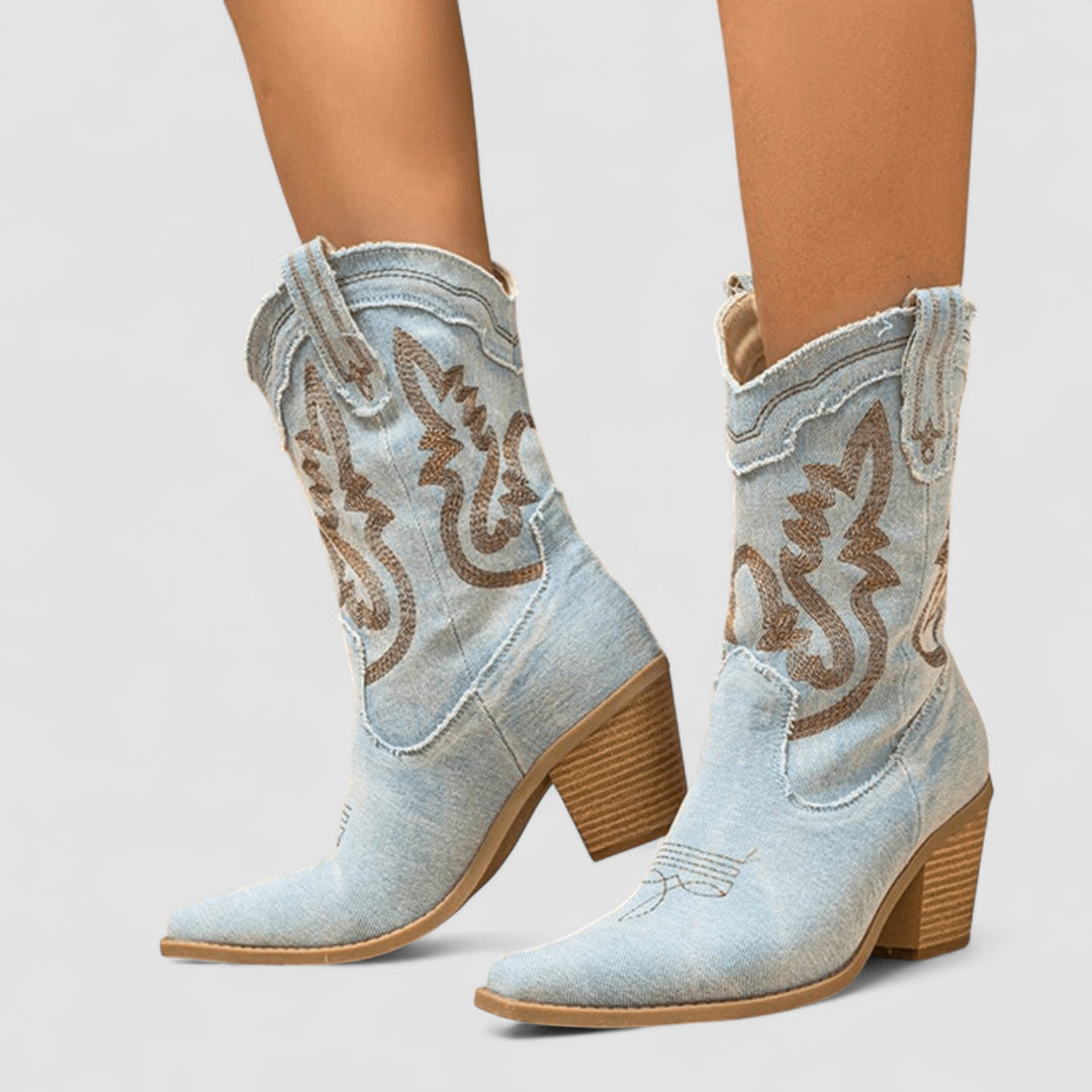 Amélie | Orthopaedic Denim Ankle Boots | Elina Dublin