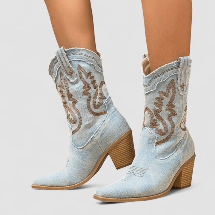 Amélie | Orthopaedic Denim Ankle Boots | Elina Dublin