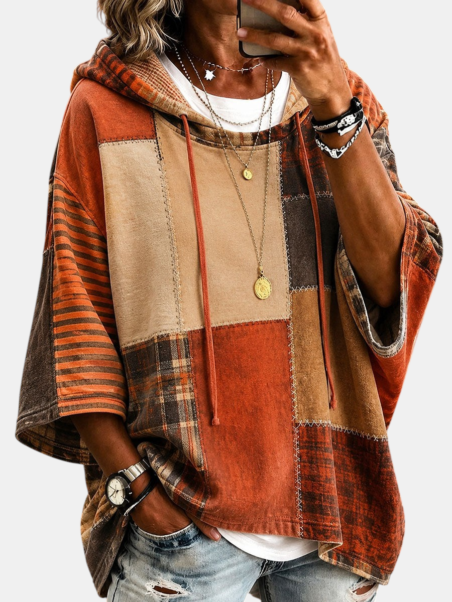 Women's Artistic Patchwork Hoodie | Elina Dublin