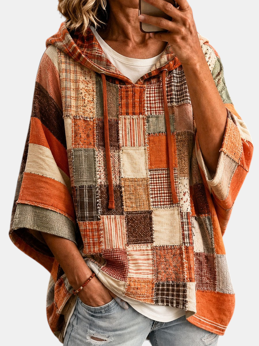 Women's Artistic Patchwork Hoodie | Elina Dublin