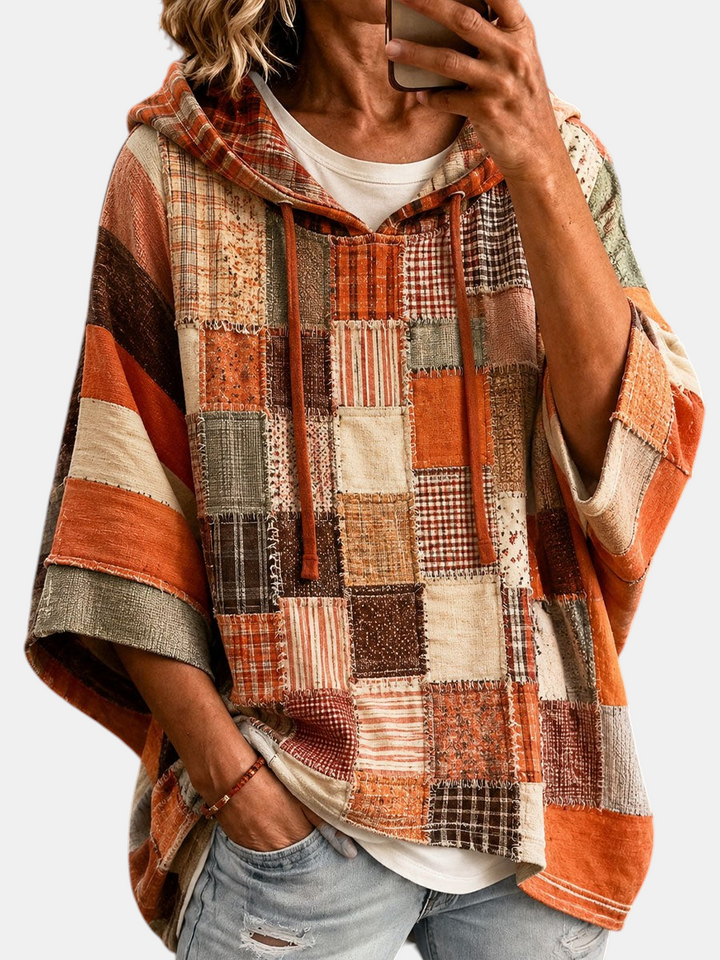 Women's Artistic Patchwork Hoodie | Elina Dublin