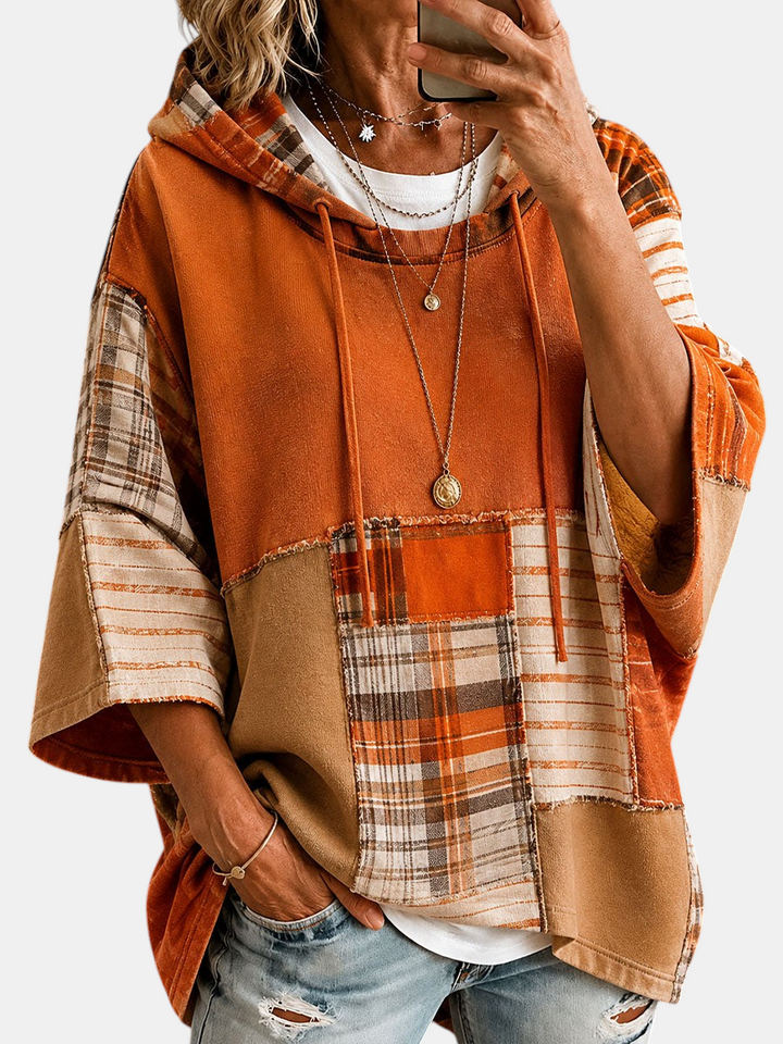 Autumn Artistic Patchwork Hoodie | Elina Dublin