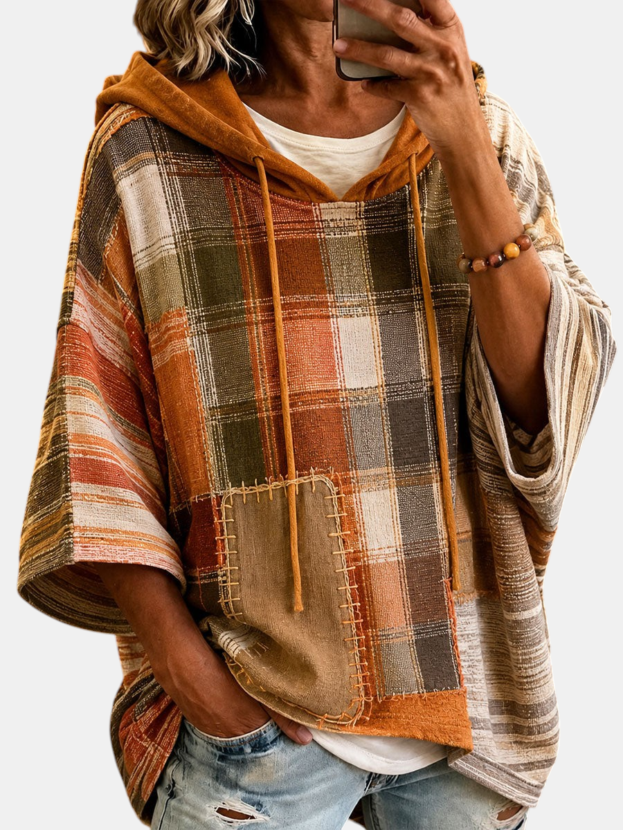 Women's Artistic Patchwork Hoodie | Elina Dublin