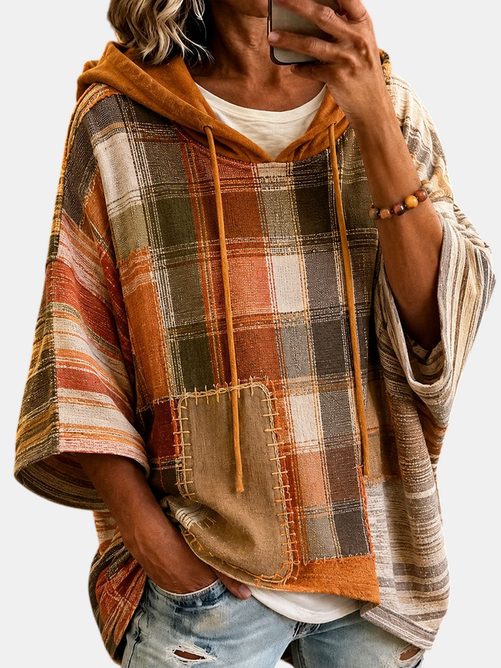 Women's Artistic Patchwork Hoodie | Elina Dublin