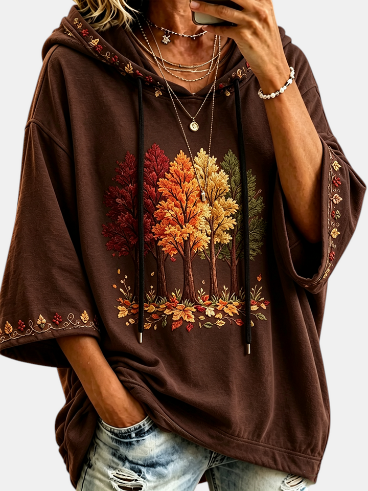 Women's Autumn Print Hoodie | Elina Dublin