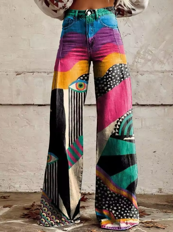 Talia™ | Boho Chic Flared Trousers | Elina Dublin